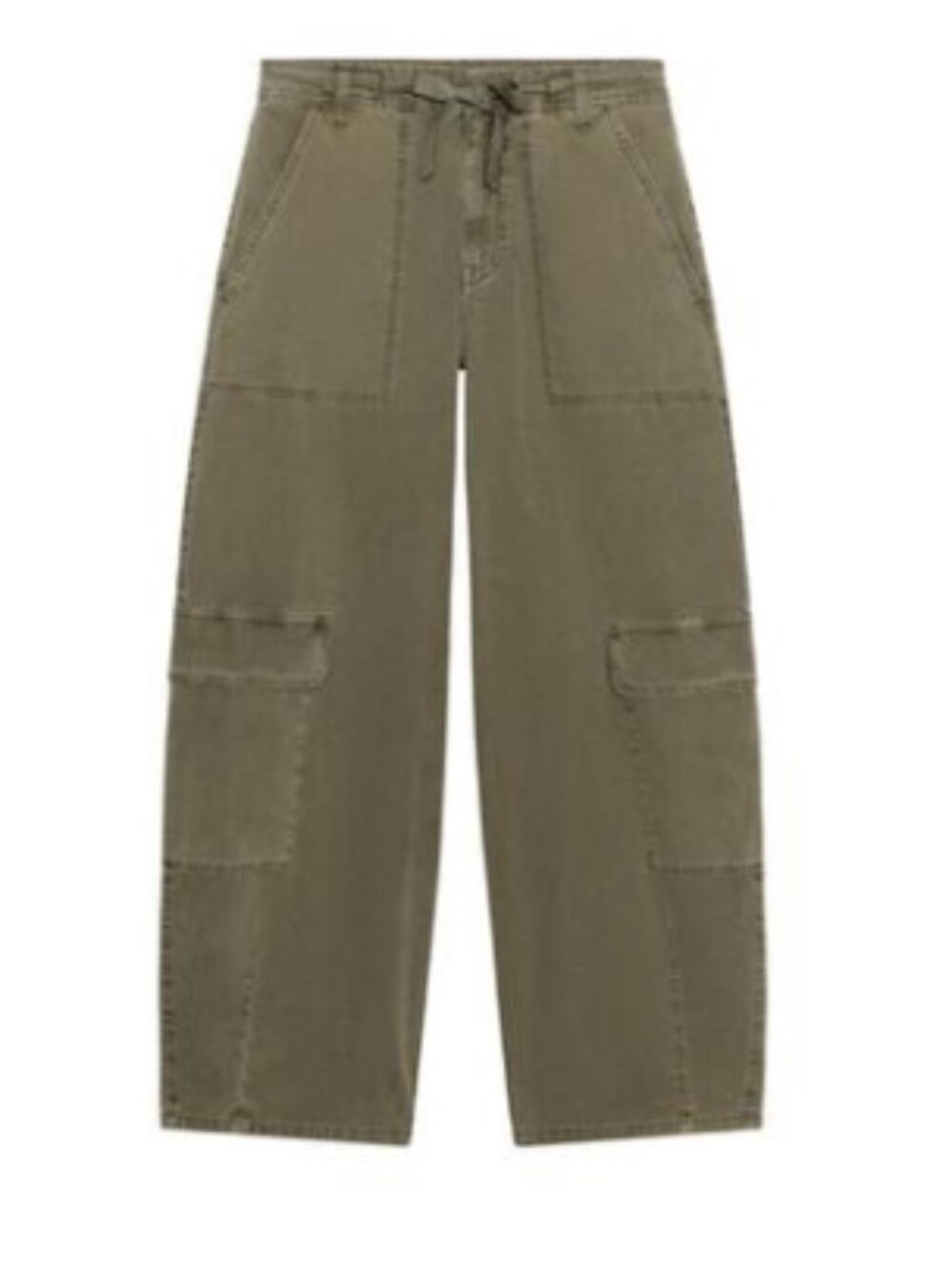 Zara Oversized Cargo Pants in Dark Khaki